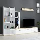 Σύνθετο σαλονιού Leman pakoworld σε λευκή-oak απόχρωση 240x35x154εκ Σύνθετο σαλονιού Leman pakoworld σε λευκή-oak απόχρωση 240x35x154εκ