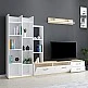 Σύνθετο σαλονιού Leman pakoworld σε λευκή-oak απόχρωση 240x35x154εκ Σύνθετο σαλονιού Leman pakoworld σε λευκή-oak απόχρωση 240x35x154εκ