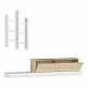 Έπιπλο τηλεόρασης Rumba pakoworld σε λευκή-oak απόχρωση 180x30x31εκ Έπιπλο τηλεόρασης Rumba pakoworld σε λευκή-oak απόχρωση 180x30x31εκ
