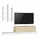 Έπιπλο τηλεόρασης Rumba pakoworld σε λευκή-oak απόχρωση 180x30x31εκ Έπιπλο τηλεόρασης Rumba pakoworld σε λευκή-oak απόχρωση 180x30x31εκ