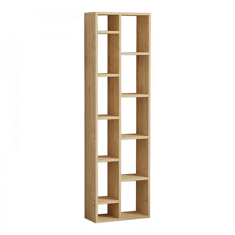 Βιβλιοθήκη Minicu pakoworld σε oak απόχρωση  44,4x19,6x150εκ