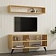 Σύνθετο σαλονιού Prestige pakoworld σε oak απόχρωση 120x29,6x50εκ Σύνθετο σαλονιού Prestige pakoworld σε oak απόχρωση 120x29,6x50εκ