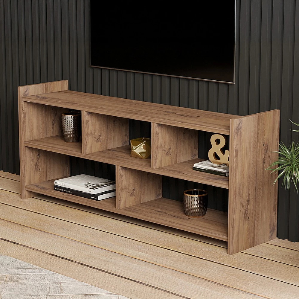 Έπιπλο τηλεόρασης Kapri pakoworld σε sonoma απόχρωση 120x28x55εκ Έπιπλο τηλεόρασης Kapri pakoworld σε sonoma απόχρωση 120x28x55εκ