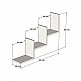 Ραφιέρα τοίχου Mauer pakoworld σε καρυδι απόχρωση 90x19,6x60εκ