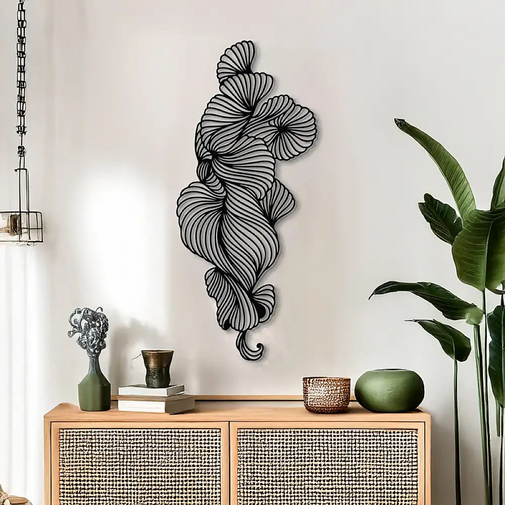 Διακοσμητικό τοίχου Bilem pakooworld μαύρο μεταλλικό 20x0,15x50εκ