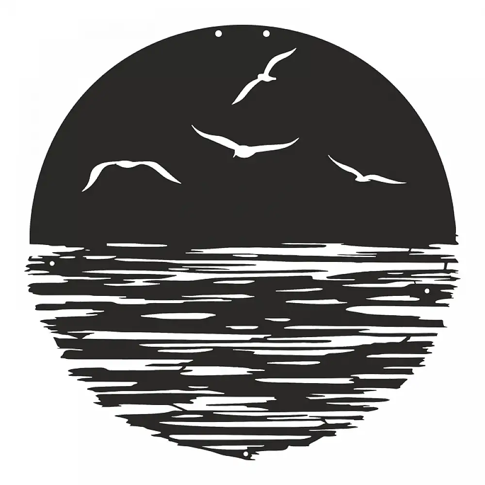 Διακοσμητικό τοίχου Seline pakooworld μαύρο μεταλλικό Φ40x0,15εκ