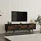 Έπιπλο τηλεόρασης Trida pakoworld καρυδί με ανθρακί 160x35x45εκ