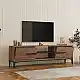 Έπιπλο τηλεόρασης Eslem pakoworld oak με ανθρακί 160x34,6x48,1εκ