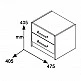 Κομοδίνο OLYMPUS pakoworld με 2 συρτάρια χρώμα castillo-toro 47,5x40,5x40,5εκ Κομοδίνο OLYMPUS pakoworld με 2 συρτάρια χρώμα castillo-toro 47,5x40,5x40,5εκ