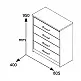 Συρταριέρα OLYMPUS pakoworld με 4 συρτάρια χρώμα wenge 80x40x95εκ