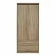 Ντουλάπα ρούχων δίφυλλη OLYMPUS pakoworld σε sonoma απόχρωση 81x57x183εκ