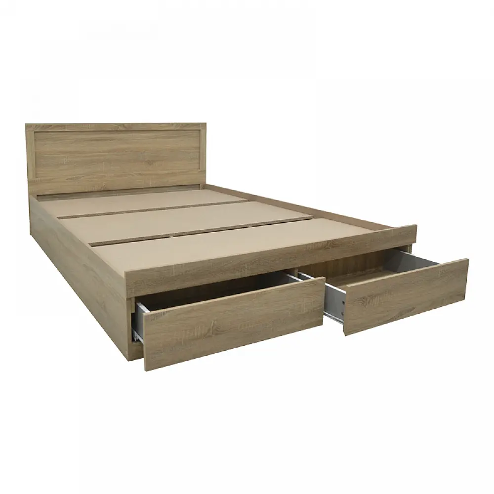 Κρεβάτι Olympus pakoworld με συρτάρι σε sonoma απόχρωση 150x200εκ Κρεβάτι Olympus pakoworld με συρτάρι σε sonoma απόχρωση 150x200εκ