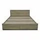 Κρεβάτι Olympus pakoworld με συρτάρι σε sonoma απόχρωση 160x200εκ