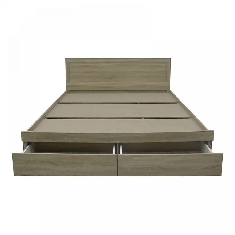 Κρεβάτι Olympus pakoworld με συρτάρι σε sonoma απόχρωση 160x200εκ