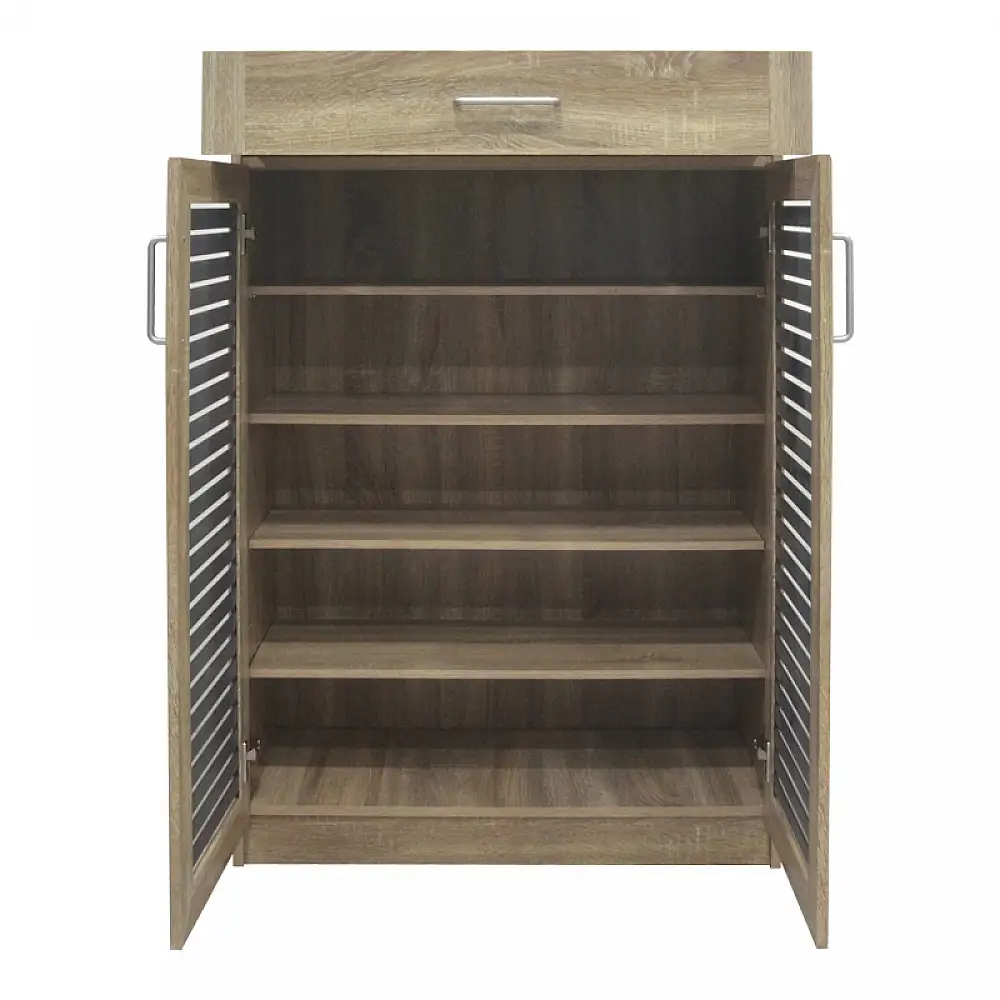 Παπουτσοθήκη-ντουλάπι Sante pakoworld 20 ζεύγων σε sonoma-ανθρακί απόχρωση 80x37x123εκ