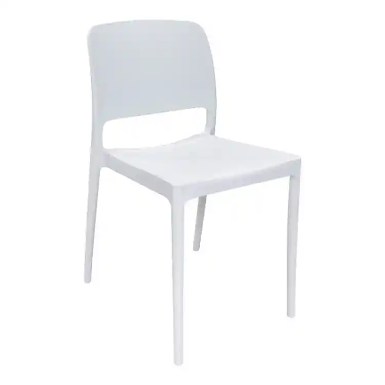 Καρέκλα Fenxy pakoworld pp σε λευκή απόχρωση 38x42x77εκ