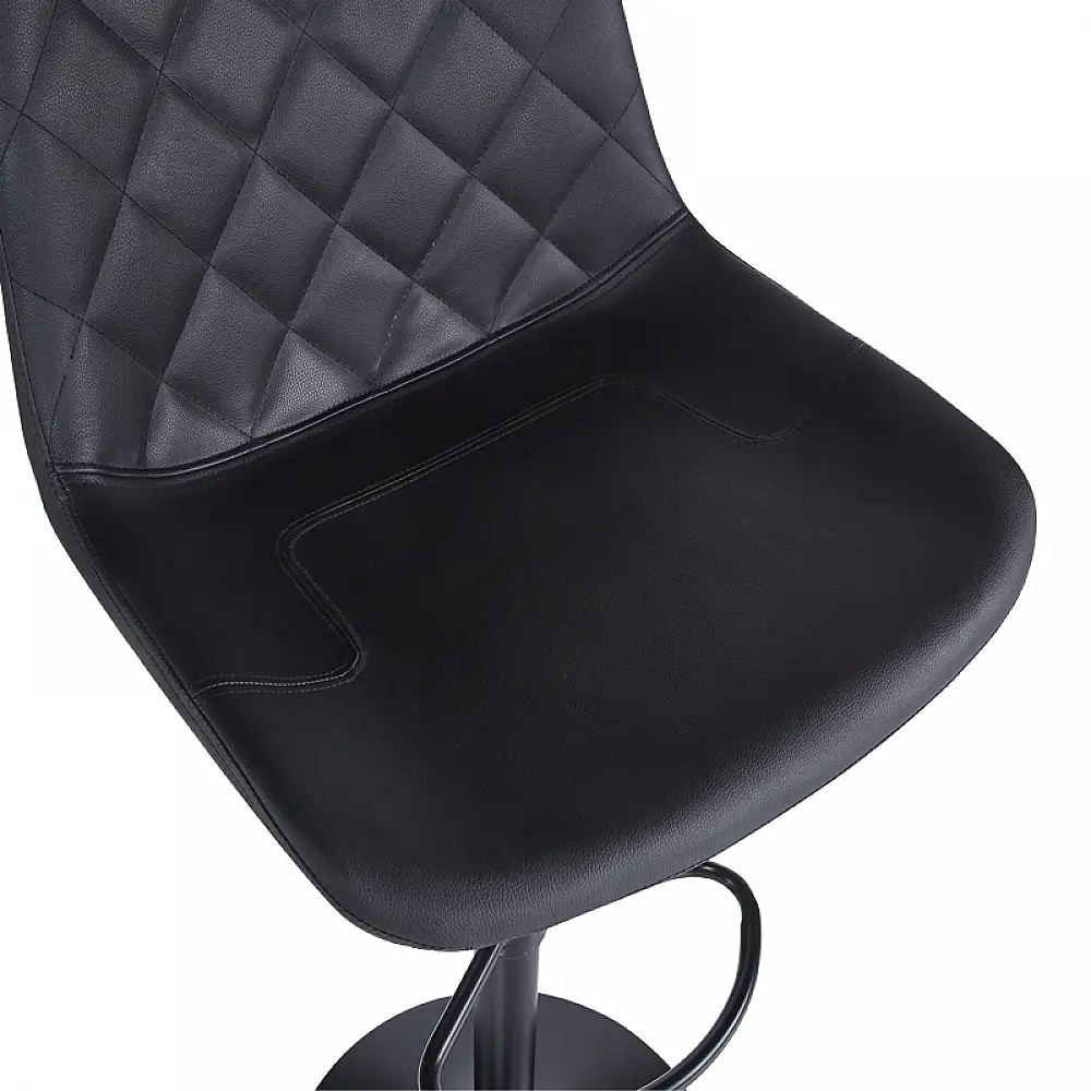 Σκαμπό μπαρ Libra pakoworld pu-μέταλλο σε μαύρη απόχρωση 49x55x115εκ | 2 τμχ