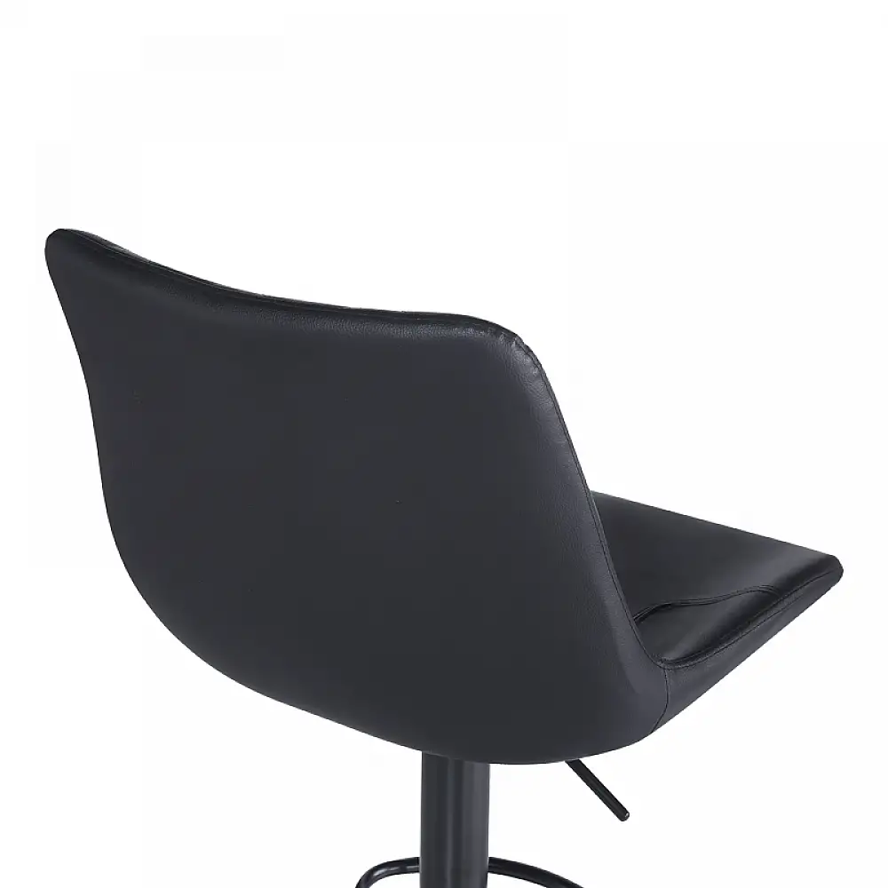 Σκαμπό μπαρ Libra pakoworld pu-μέταλλο σε μαύρη απόχρωση 49x55x115εκ | 2 τμχ