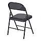 Καρέκλα Niro pakoworld πτυσσόμενη pu-μέταλλο σε μαύρη απόχρωση 46x46x79εκ | 4 τμχ
