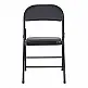 Καρέκλα Niro pakoworld πτυσσόμενη pu-μέταλλο σε μαύρη απόχρωση 46x46x79εκ | 4 τμχ