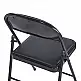 Καρέκλα Niro pakoworld πτυσσόμενη pu-μέταλλο σε μαύρη απόχρωση 46x46x79εκ | 4 τμχ