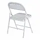 Καρέκλα Niro pakoworld πτυσσόμενη pu-μέταλλο σε λευκή απόχρωση 46x46x79εκ | 4 τμχ