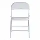 Καρέκλα Niro pakoworld πτυσσόμενη pu-μέταλλο σε λευκή απόχρωση 46x46x79εκ | 4 τμχ