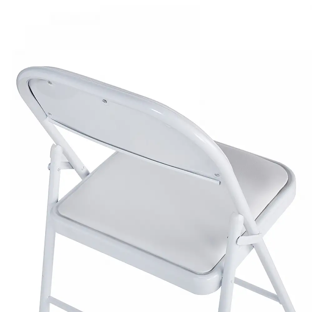 Καρέκλα Niro pakoworld πτυσσόμενη pu-μέταλλο σε λευκή απόχρωση 46x46x79εκ | 4 τμχ