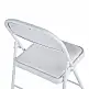 Καρέκλα Niro pakoworld πτυσσόμενη pu-μέταλλο σε λευκή απόχρωση 46x46x79εκ | 4 τμχ