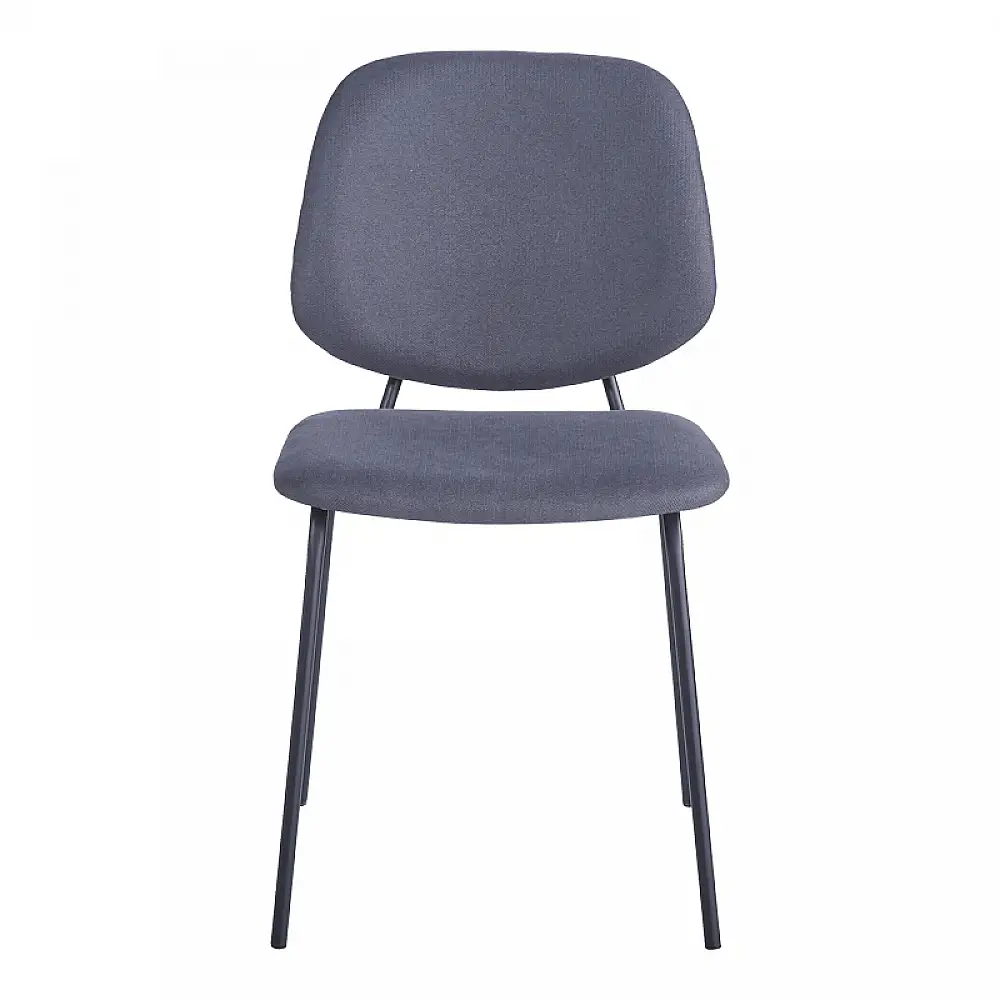 Καρέκλα Pietro I pakoworld ανθρακί ύφασμα-πόδι μαύρο μέταλλο 45x55x82.5εκ | 4 τμχ