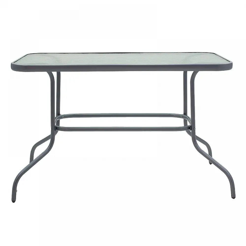 Τραπέζι Valor pakoworld μέταλλο ανθρακί-γυαλί 110x60x70εκ