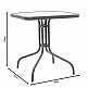 Τραπεζαρία Watson-Calan σετ 3τεμ pakoworld μέταλλο-textilene καφέ 70x70x70εκ