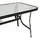 Τραπέζι Ensure pakoworld μέταλλο μαύρο-γυαλί 140x80x70εκ
