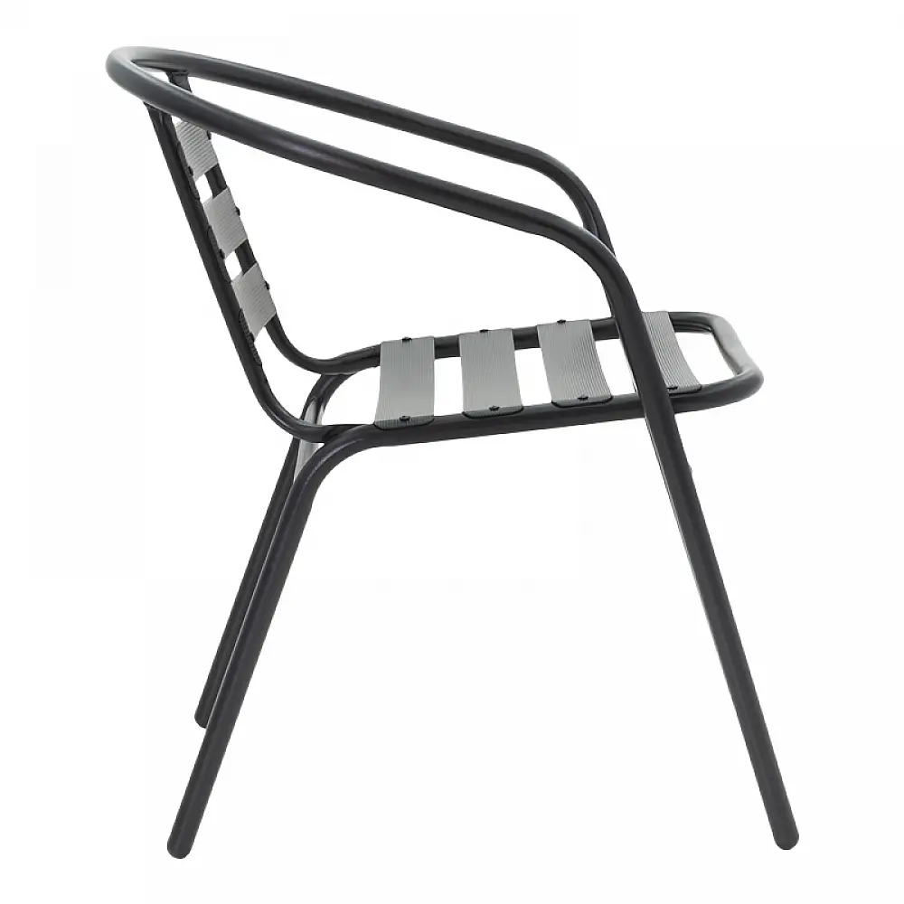 Τραπεζαρία Tade-Ensure pakoworld 5τεμ μέταλλο-γυαλί σε μαύρη απόχρωση 140x80x70εκ