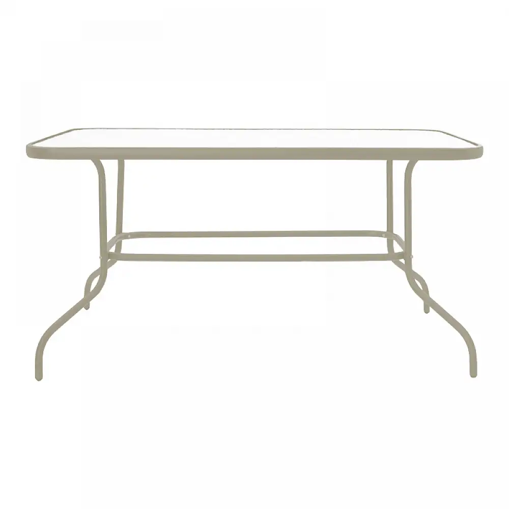 Τραπεζαρία Valor-Lindaria pakoworld σετ 5τεμ μέταλλο σε σαμπανιζέ και pe rattan σε φυσική απόχρωση 110x60x70εκ