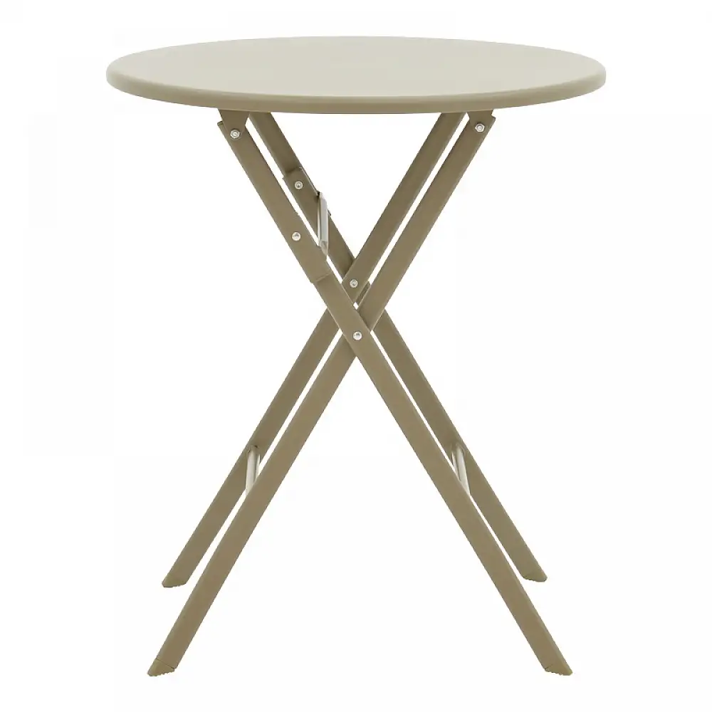 Τραπεζαρία Albero-Lindaria pakoworld 3τεμ μέταλλο σε σαμπανιζε απόχρωση Φ60x70εκ