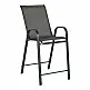 Σκαμπό μπαρ μεσαίου ύψους Calan pakoworld μέταλλο-textilene σε ανθρακί απόχρωση 55x70x114εκ