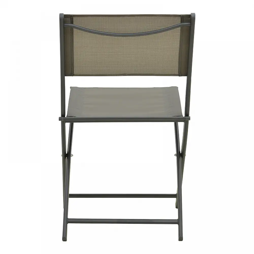 Καρέκλα Jeve pakoworld πτυσσόμενη μέταλλο-textilene σε ανθρακί απόχρωση 46x51x81εκ | 4 τμχ