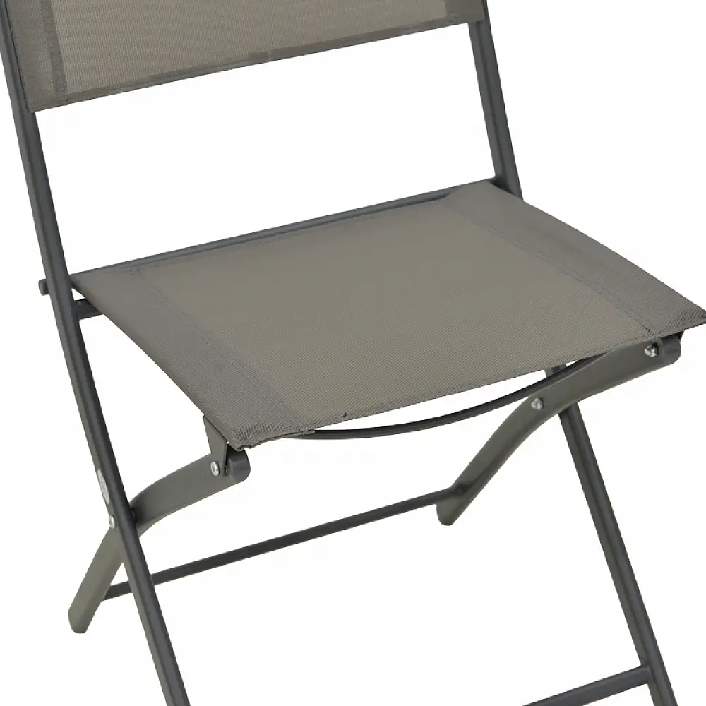 Καρέκλα Jeve pakoworld πτυσσόμενη μέταλλο-textilene σε ανθρακί απόχρωση 46x51x81εκ | 4 τμχ