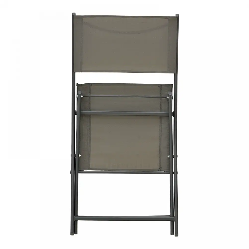 Καρέκλα Jeve pakoworld πτυσσόμενη μέταλλο-textilene σε ανθρακί απόχρωση 46x51x81εκ | 4 τμχ