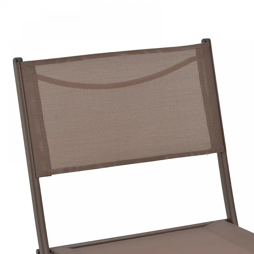 Καρέκλα Jeve pakoworld πτυσσόμενη σαμπανιζέ μέταλλο και textilene 46x51x81εκ | 4 τμχ