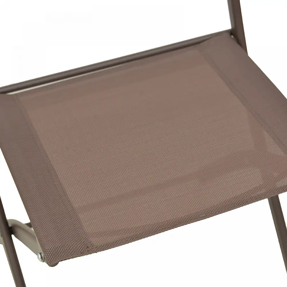 Καρέκλα Jeve pakoworld πτυσσόμενη σαμπανιζέ μέταλλο και textilene 46x51x81εκ | 4 τμχ