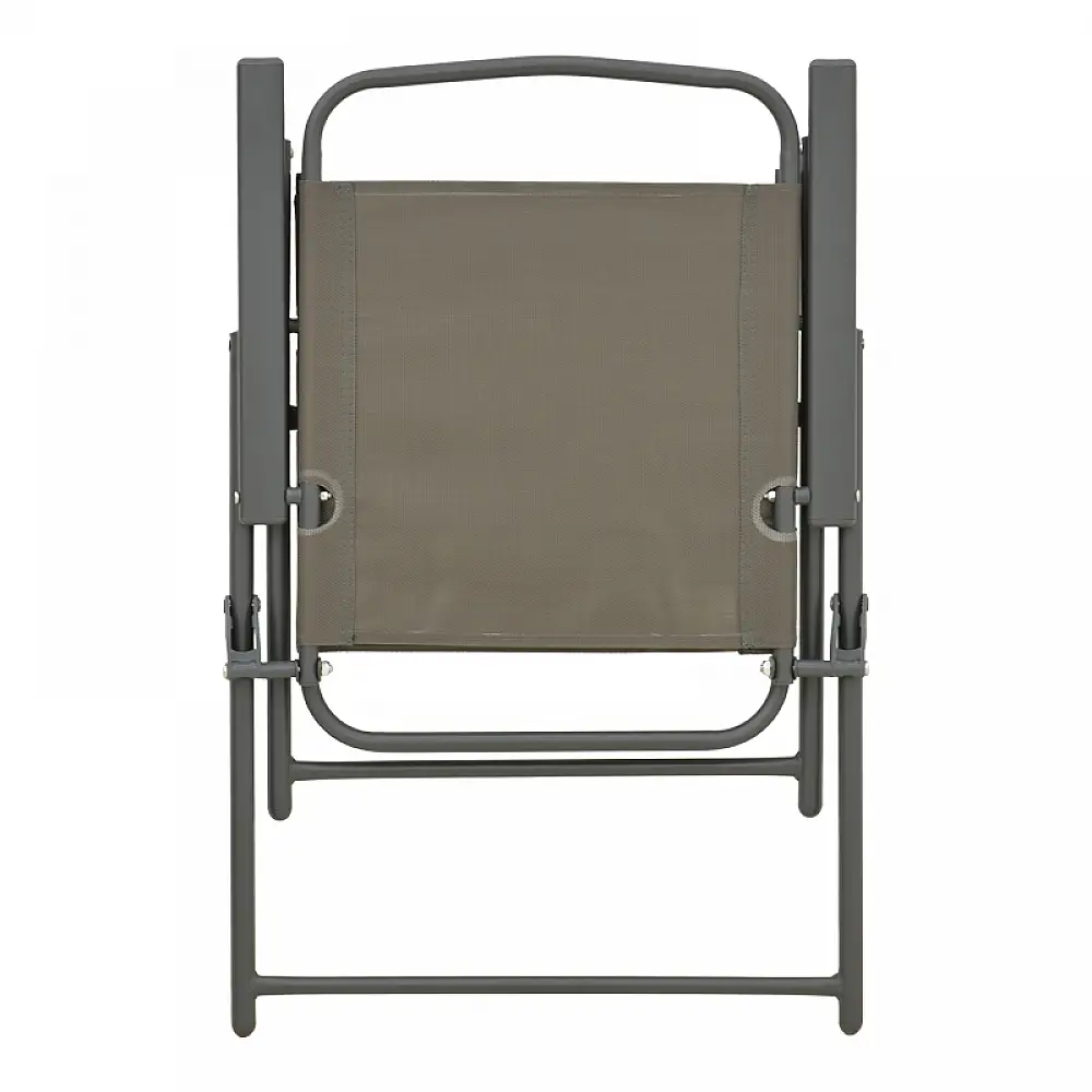 Καρέκλα πτυσσόμενη Vela pakoworld ανθρακί μέταλλο με σαμπανιζέ textilene 53x58x90εκ | 4 τμχ