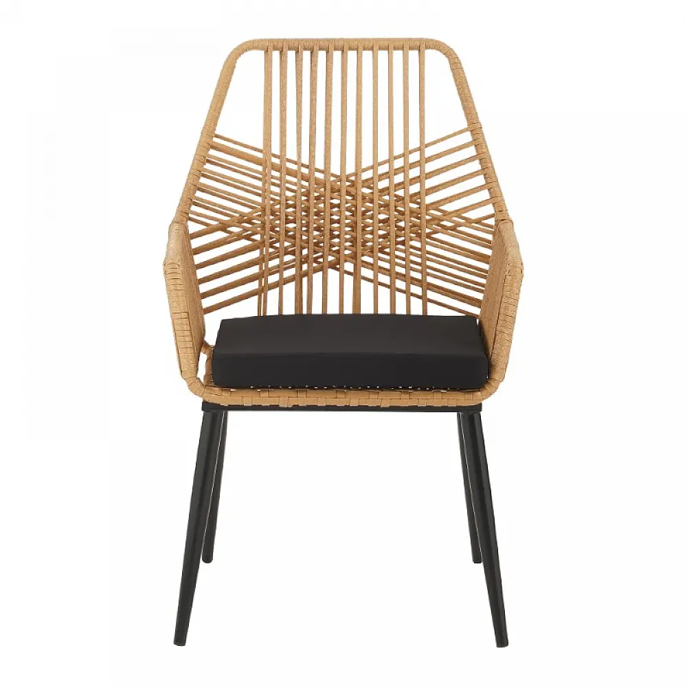 Πολυθρόνα Tanish pakoworld rattan φυσικό-πόδι μαύρο μέταλλο 58x58.5x87εκ Πολυθρόνα Tanish pakoworld rattan φυσικό-πόδι μαύρο μέταλλο 58x58.5x87εκ
