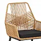 Πολυθρόνα Tanish pakoworld rattan φυσικό-πόδι μαύρο μέταλλο 58x58.5x87εκ Πολυθρόνα Tanish pakoworld rattan φυσικό-πόδι μαύρο μέταλλο 58x58.5x87εκ
