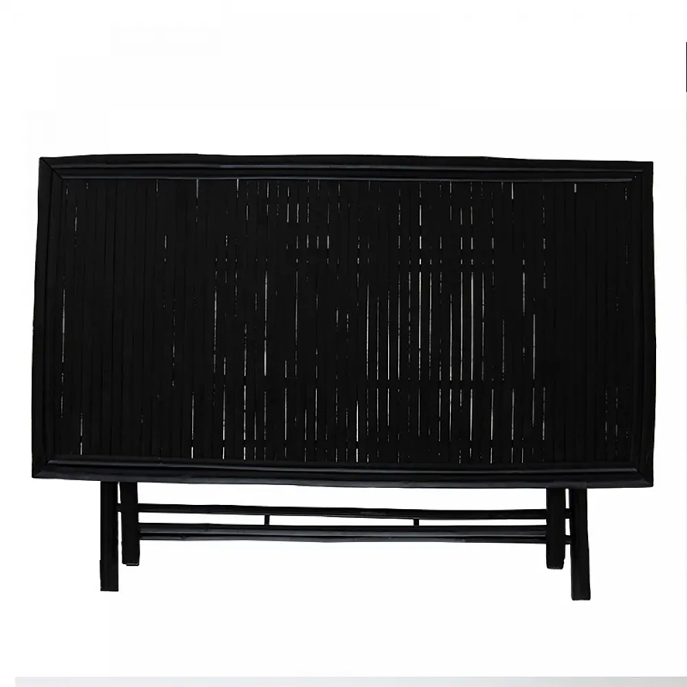 Τραπέζι Badou pakoworld πτυσσόμενο bamboo μαύρο 150x80x77εκ Τραπέζι Badou pakoworld πτυσσόμενο bamboo μαύρο 150x80x77εκ
