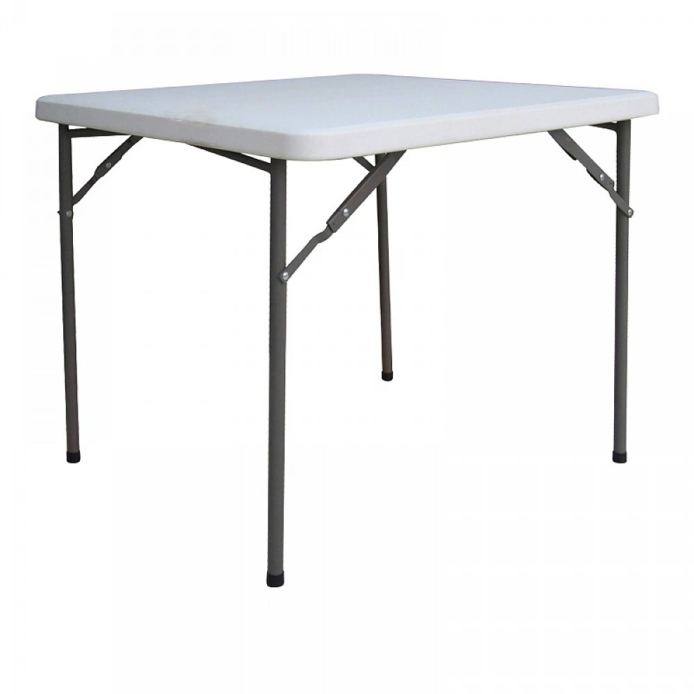 Τραπέζι catering Comfort pakoworld πτυσσόμενο σε λευκή απόχρωση 80x80x74εκ