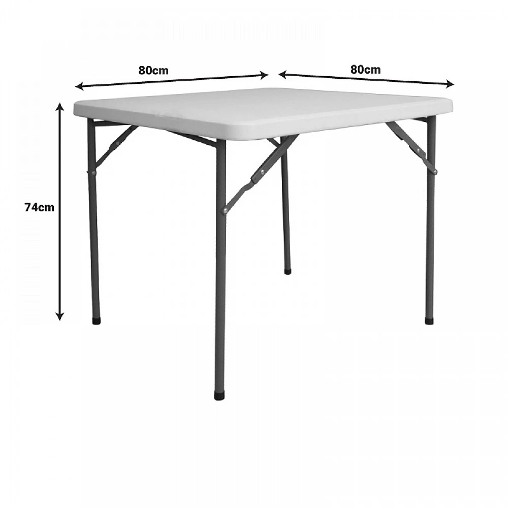 Τραπέζι catering Comfort pakoworld πτυσσόμενο σε λευκή απόχρωση 80x80x74εκ Τραπέζι catering Comfort pakoworld πτυσσόμενο σε λευκή απόχρωση 80x80x74εκ