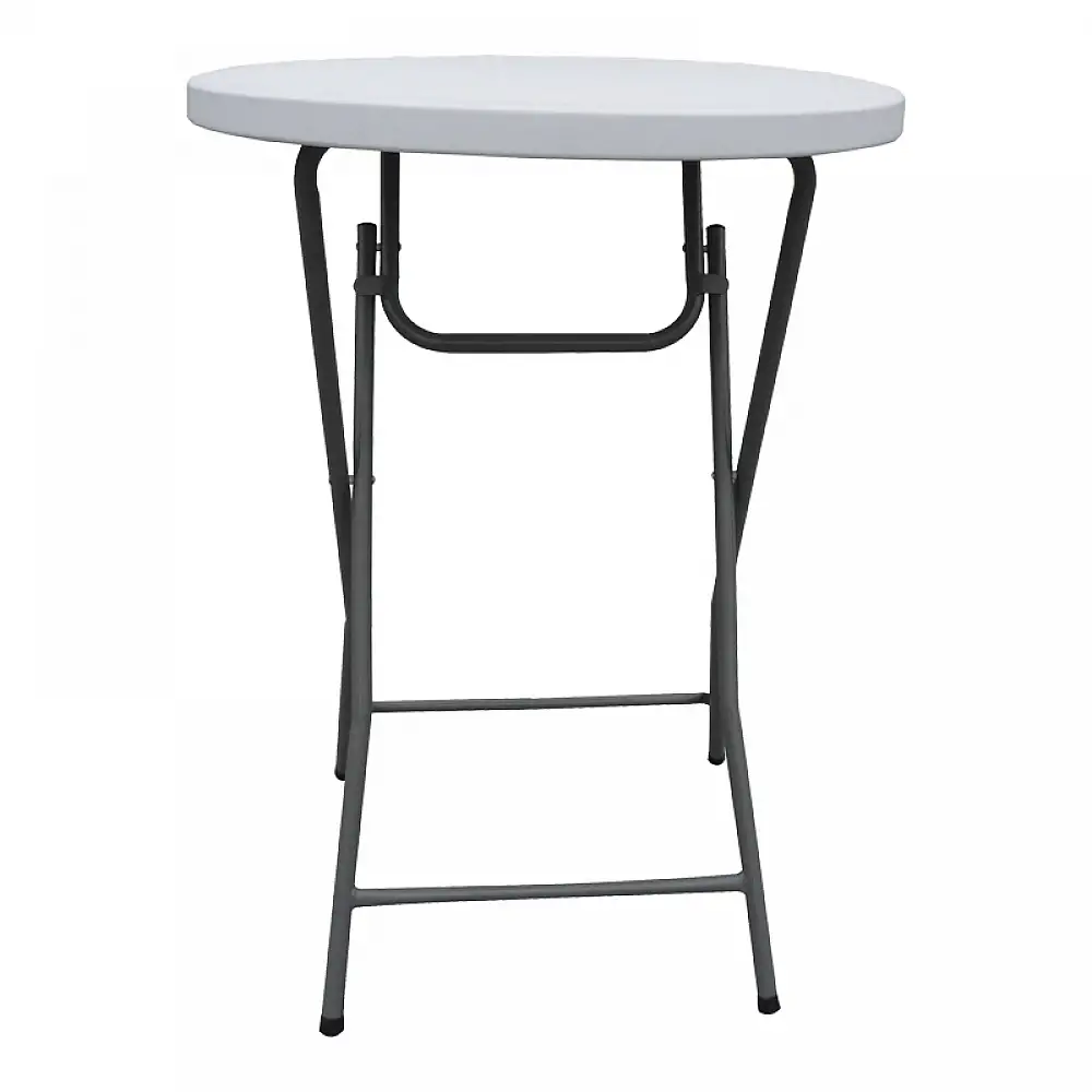 Τραπέζι μπαρ catering Event pakoworld πτυσσόμενο λευκό Φ81x110εκ