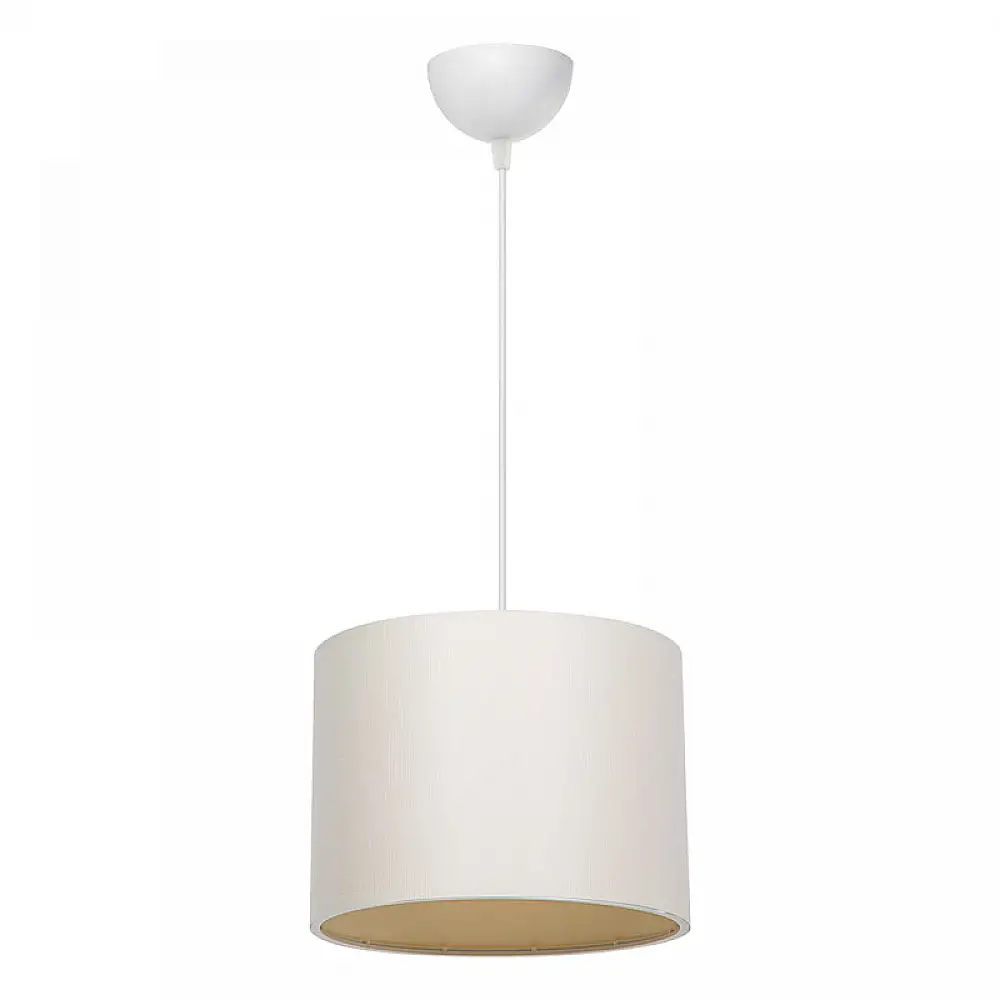 Φωτιστικό οροφής μονόφωτο PWL-1115 pakoworld Ε27 κρεμ-λευκό Φ22x16.5εκ